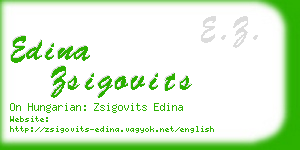 edina zsigovits business card